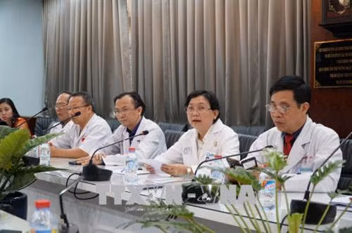 Bệnh viện Chợ Rẫy công bố thành công ca ghép tạng xuyên Việt. Ảnh: Phương Vy - TTXVN.