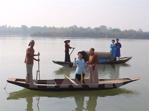 Hát Ví, Giặm trên dòng sông quê hương. Ảnh: TTXVN
