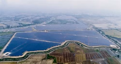 Hệ thống pin năng lượng mặt trời của Nhà máy điện TTC Tây Ninh vừa khánh thành vào trung tuần tháng 6/2019. Ảnh: TTC
