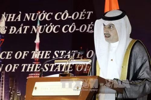 Tổng lãnh sự Kuwait Khaled Al-Mutairi phát biểu tại kỷ niệm. Ảnh: Thế Anh - TTXVN