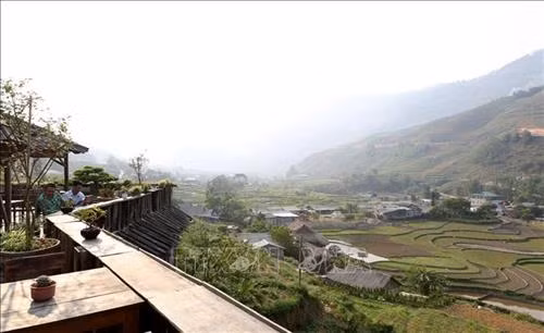 Xã Tả Van phát triển mạnh loại hình du lịch cộng đồng sinh thái homestay. Ảnh: Quốc Khánh - TTXVN