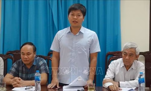 Đại diện Sở Nông nghiệp và Phát triển nông thôn tỉnh Ninh Bình phát biểu tại hội thảo. Ảnh: Thùy Dung - TTXVN