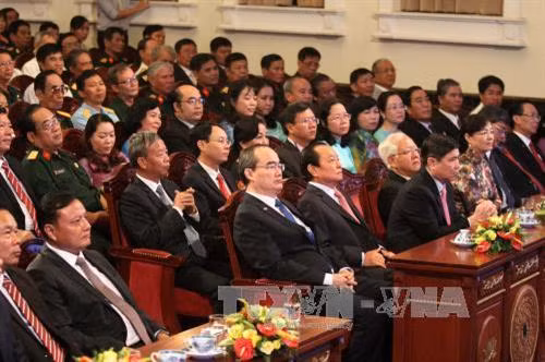 Các đại biểu dự lễ kỷ niệm. Ảnh: Thanh Vũ-TTXVN