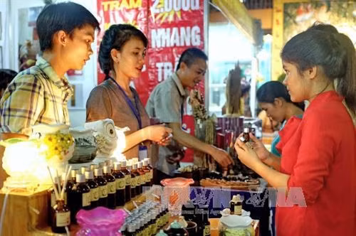 Cộng đồng phật tử thành phố, khách thập phương tham dự tuần lễ văn hóa Phật giáo 2017. Ảnh: Thế Anh-TTXVN