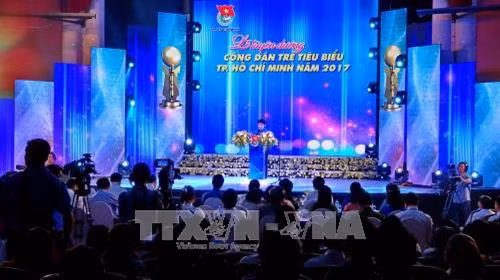 Quang cảnh lễ tuyên dương. Ảnh: Thế Anh-TTXVN