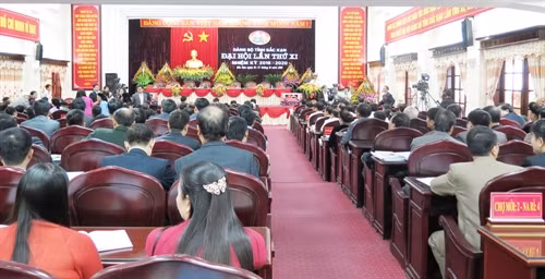 Đại hội đại biểu Đảng bộ tỉnh Bắc Kạn lần thứ XI, nhiệm kỳ 2015-2020. Ảnh: Nguyễn Trình – TTXVN