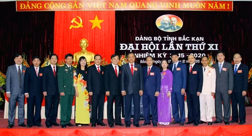 Ban Thường vụ Tỉnh ủy Bắc Kạn khóa XI, nhiệm kỳ 2015-2020. Ảnh: Nguyễn Trình- TTXVN