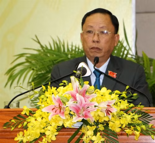 Đồng chí Trần Công Chánh, tái đắc cử Bí thư Tỉnh ủy Hậu Giang khóa XIII. Ảnh: Huỳnh Sử - TTXVN