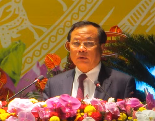 Đồng chí Phạm Quang Nghị, Ủy viên Bộ Chính trị, Bí thư Thành ủy Hà Nội phát biểu tại Đại hội. Ảnh: Nguyễn Thảo- TXVN