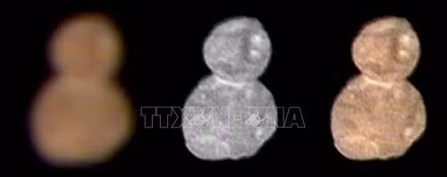 Bức ảnh màu đầu tiên chụp thiên thạch Ultima Thule từ khoảng cách 137.000km ngày 1/1/2019. Ảnh: AFP/ TTXVN