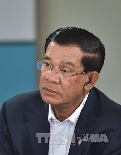 Thủ tướng Campuchia Samdech Techo Hun Sen tại phiên họp ở Rancho Mirage, bang California (Mỹ) ngày 15/2/2016. AFP/TTXVN. (Ảnh: Tư liệu).