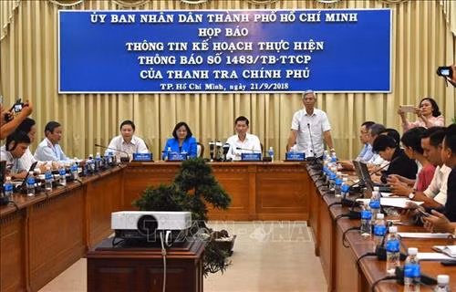 Quang cảnh buổi họp báo. Ảnh: Trần Xuân Tình - TTXVN