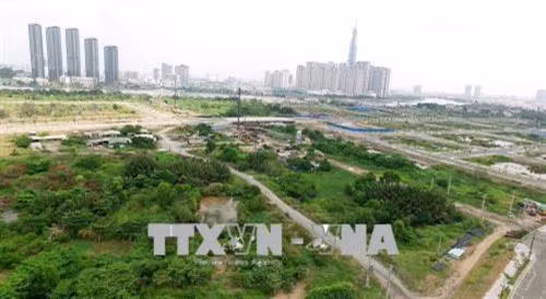 Một góc Khu đô thị mới Thủ Thiêm. Ảnh: Quang Nhựt - TTXVN