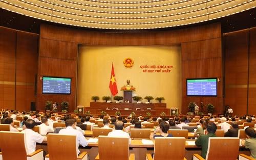Kỳ họp thứ nhất, Quốc hội khóa XIV (chiều 21/7). Ảnh: Phương Hoa - TTXVN