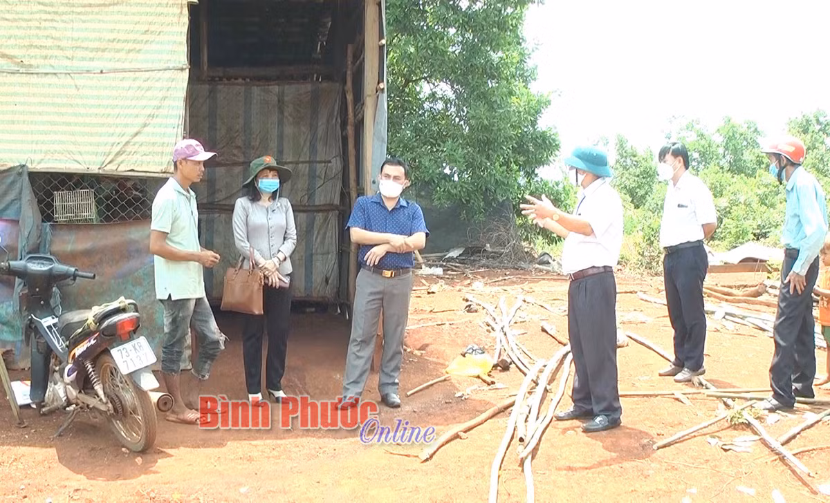 Bình Phước khắc phục hậu do quả lốc xoáy gây ra ở huyện biên giới Lộc Ninh ảnh 1
