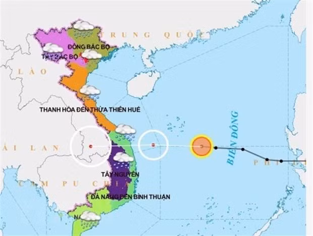 Áp thấp nhiệt đới gây gió giật cấp 8 ở nhiều vùng biển; mưa to ở Trung Bộ và Tây Nguyên ảnh 1 Áp thấp nhiệt đới gây gió giật cấp 8 ở nhiều vùng biển; mưa to ở Trung Bộ và Tây Nguyên ảnh 1