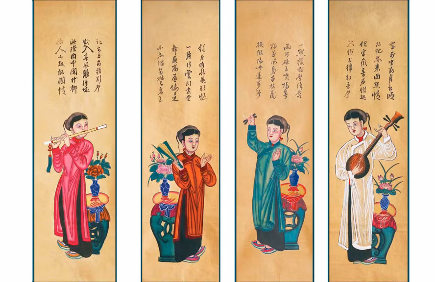 Du Xuân, ngắm tranh dân gian tứ bình, hiểu thêm về văn hóa dân tộc ảnh 3