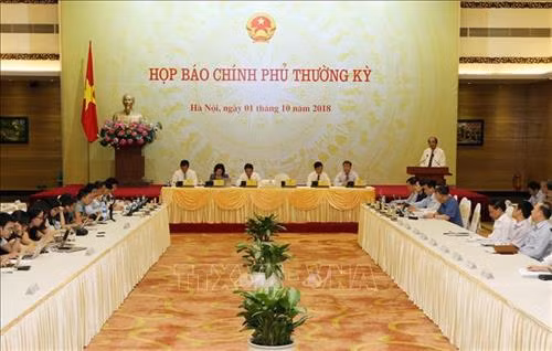 Toàn cảnh họp báo. Ảnh: Nguyễn Dân –TTXVN