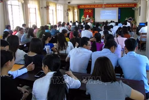 Quang cảnh lớp học. Ảnh: Trung Hiếu - TTXVN