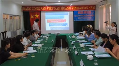 Quang cảnh buổi nghiệm thu. Ảnh: Ánh Tuyết - TTXVN