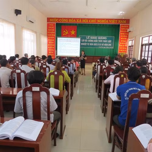 Tuyên truyền, phổ biến pháp luật thông qua công tác hòa giải ở cơ sở ở tỉnh Kiên Giang. Ảnh :stp.kiengiang.gov.vn