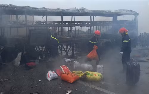 Hiện trường vụ cháy. Ảnh: TTXVN phát