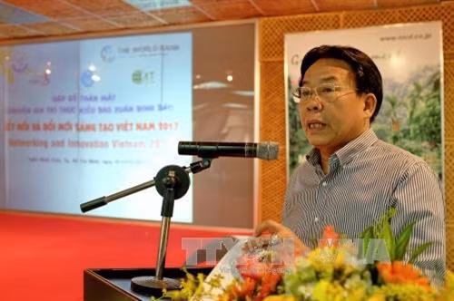 TSKH Nghiêm Vũ Khải, Phó Chủ tịch Liên hiệp các Hội KH&KT Việt Nam (VUSTA) phát biểu tại Hội thảo. Ảnh: Thế Anh-TTXVN