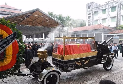 Lễ truy điệu và đưa tang nguyên Chủ tịch nước, Đại tướng Lê Đức Anh. Ảnh: Doãn Tấn - TTXVN