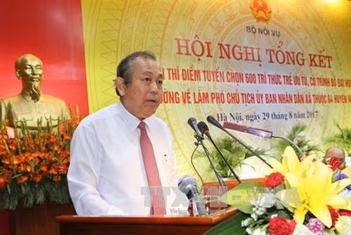 Phó Thủ tướng Thường trực Chính phủ Trương Hòa Bình phát biểu. Ảnh: Doãn Tấn - TTXVN