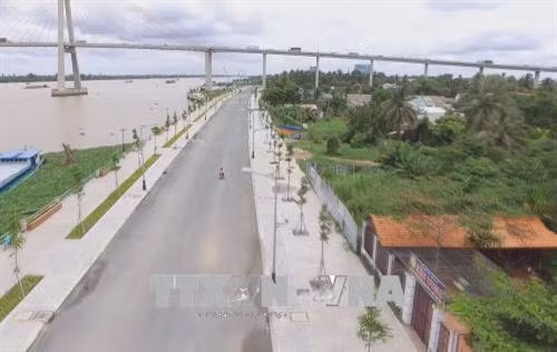 Dự án khu dân cư cặp sông Tiền. Ảnh: Nam Thái - TTXVN