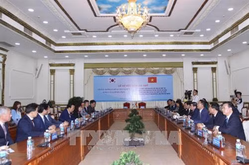 Quang cảnh buổi tiếp. Ảnh: Thanh Vũ-TTXVN
