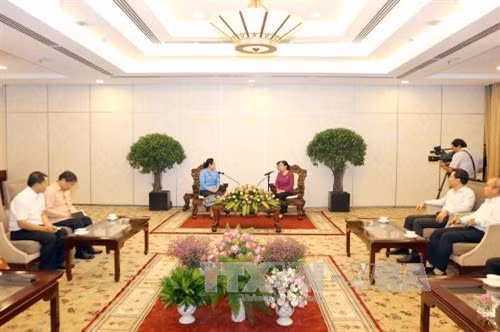 Quang cảnh buổi tiếp. Ảnh: Thanh Vũ-TTXVN