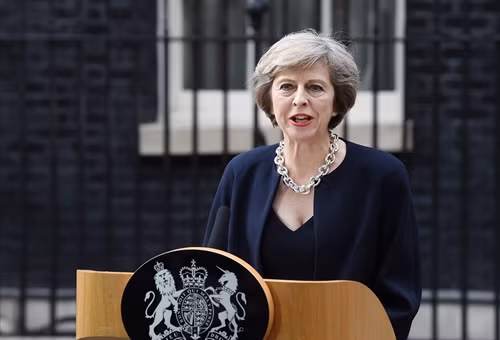 Tân Thủ tướng Theresa May phát biểu tại lễ nhậm chức. Ảnh: EPA/ TTXVN