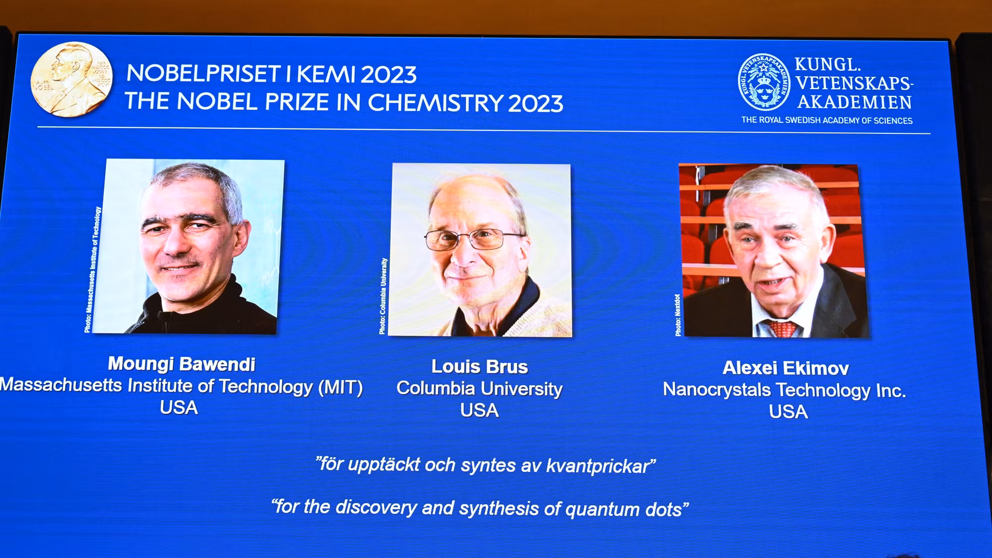 Giải Nobel Hóa học 2023 tôn vinh công trình giúp cách mạng hóa các ngành công nghiệp ảnh 2