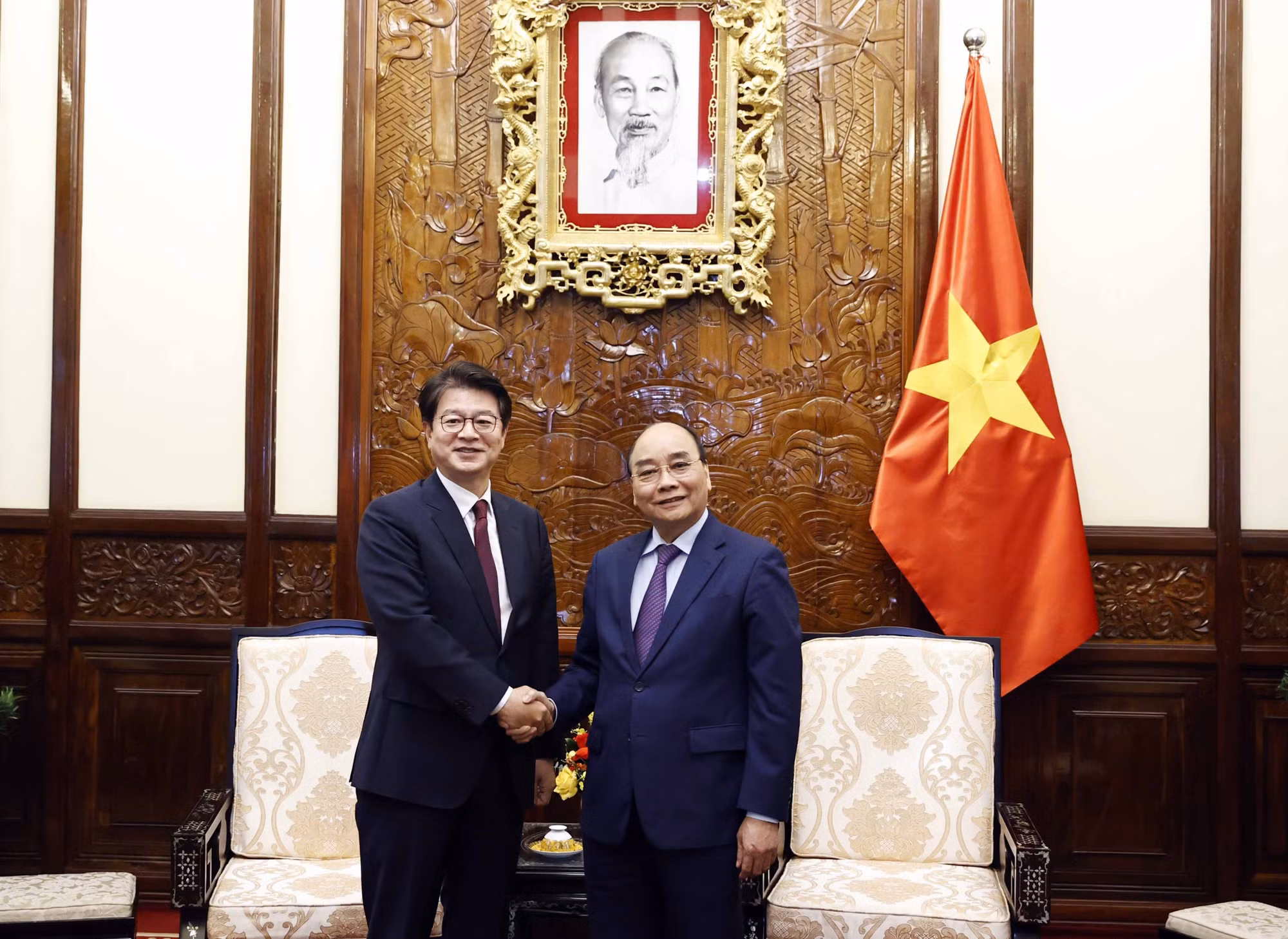 Chủ tịch nước Nguyễn Xuân Phúc: TTXVN và Yonhap tăng cường hợp tác theo tinh thần Đối tác chiến lược toàn diện Việt Nam-Hàn Quốc ảnh 1