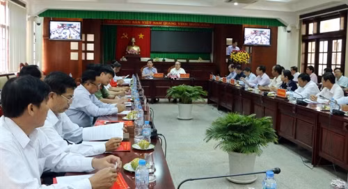 Quang cảnh buổi làm việc. Ảnh: Trung Hiếu- TTXVN