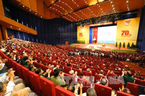 Quang cảnh Lễ kỷ niệm cấp quốc gia 70 năm Ngày Thương binh – Liệt sĩ. Ảnh: Anh Tuấn - TTXVN