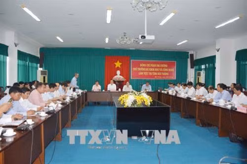 Quang cảnh buổi làm việc. Ảnh: Hoài Thu – TTXVN