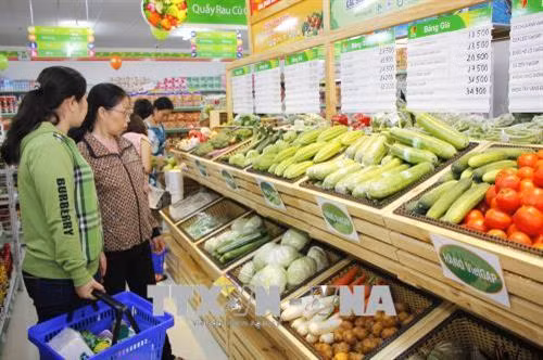 Nông sản Việt được người dân ưu tiên mua sắm tại cửa hàng tiện lợi. Ảnh: Mỹ Phương – TTXVN