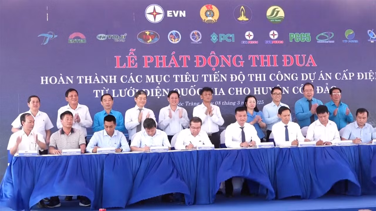 Hoàn thành dự án kéo điện ra Côn Đảo vào cuối năm 2025