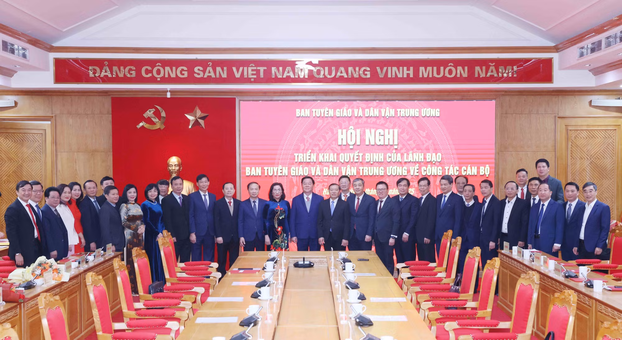 Triển khai quyết định về công tác cán bộ của Ban Tuyên giáo và Dân vận Trung ương