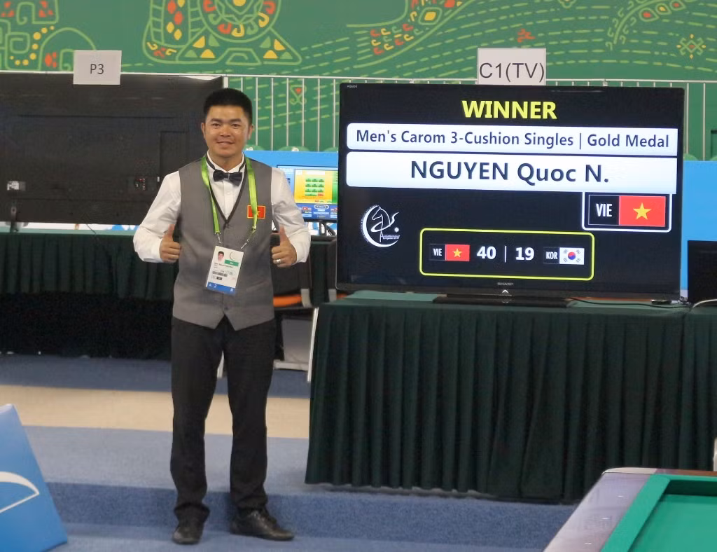 Nguyễn Quốc Nguyện giành HCV Billiards Carom 3 băng ảnh 2