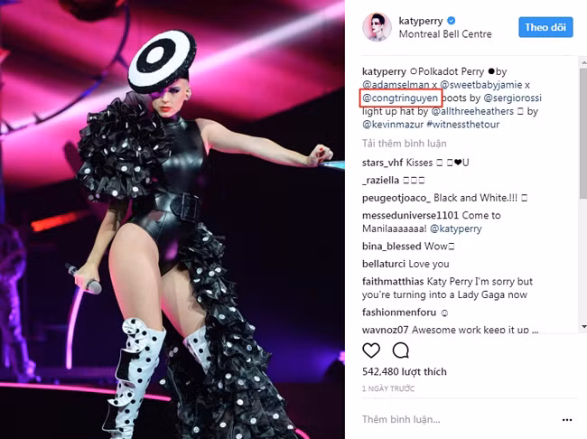 Katy Perry 'bung lụa' các thiết kế của Công Trí trên sân khấu ảnh 1