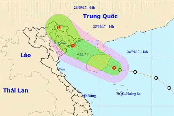 Áp thấp nhiệt đới giật cấp 9 vào gần bờ biển Quảng Ninh - Hải Phòng ảnh 1
