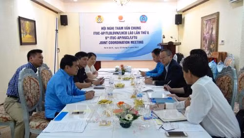 Tham vấn chung giữa tổ chức công đoàn quốc tế khu vực châu Á-Thái Bình Dương và Việt Nam, Lào ảnh 1