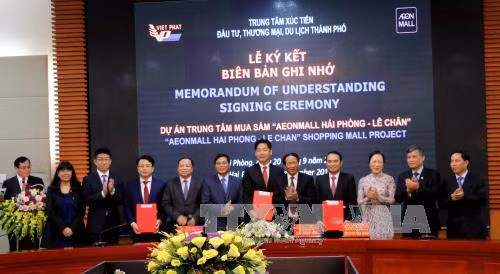 Ký biên bản ghi nhớ xây dựng Dự án Trung tâm mua sắm AeonMall Hải Phòng - Lê Chân ảnh 1