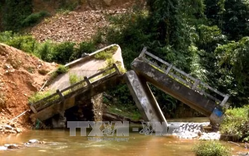 Tuyên Quang: Cần sớm sửa chữa cầu Bản bị gãy do mưa lũ ảnh 1