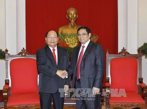 Trưởng ban Tổ chức Trung ương tiếp Bộ trưởng Bộ Nội vụ Lào ảnh 1