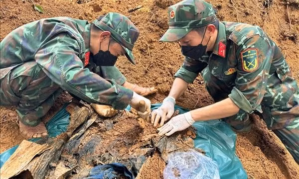 Quảng Ngãi: Tìm thấy 3 hài cốt liệt sĩ tại Bệnh xá Đức Phổ