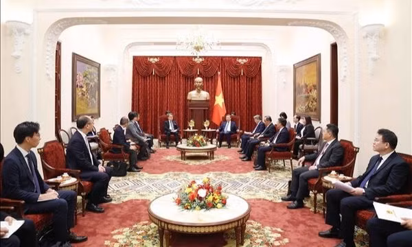 Tổng Bí thư, Chủ tịch nước tiếp Chủ tịch HĐQT Ngân hàng Hợp tác Quốc tế Nhật Bản